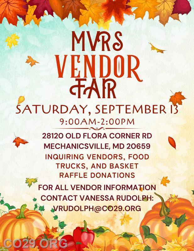 Fall Vendor Fair - Mechanicsville Volunteer Rescue Squad, Inc.